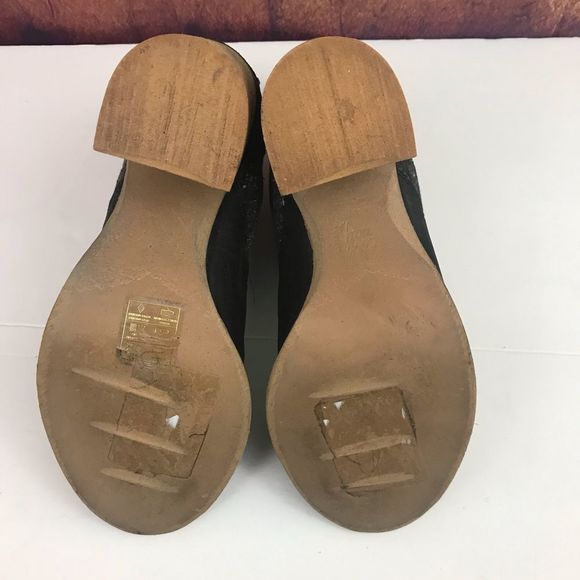 COOLWAY AINHOA BLACK LEATHER CROCHET Ankle Boots - Picture 6 of 8